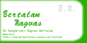 bertalan magvas business card